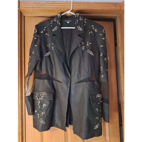 Barnett Black Blazer Jacket‎ Woman Size 18 Collared Sz 18 - Picture 1 of 8